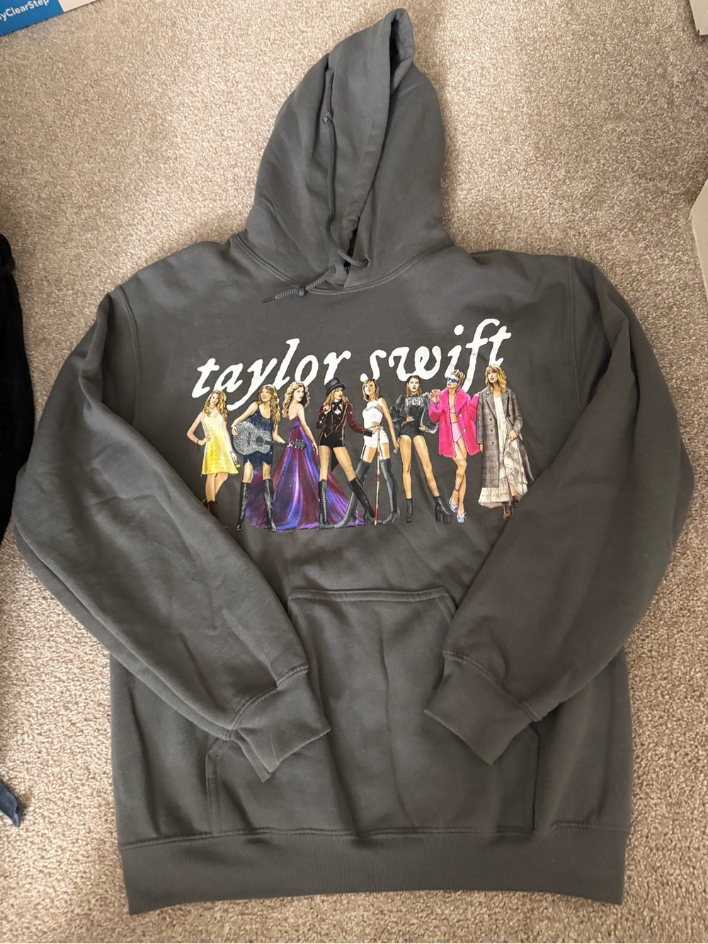 Taylor Swift Hoodie - Charcoal with White Logo